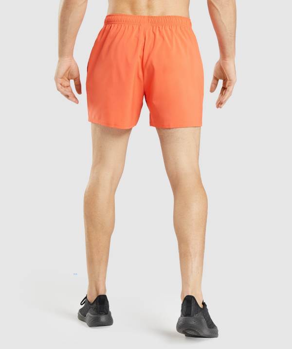 Panske Šortky Gymshark Arrival 5" Oranžové | KN9435078